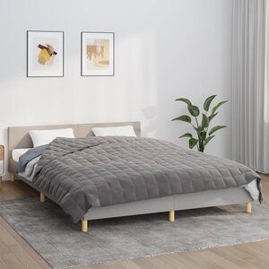 vidaXL Couverture lestée Gris 220x235 cm 11 kg Tissu