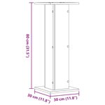 vidaXL Supports pour plantes 2 Pièces chêne sonoma bois d'ingénierie