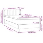 vidaXL Sommier à lattes de lit avec matelas rose 100x220 cm velours