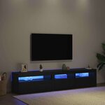 vidaXL Meuble TV 2 Pièces Chêne noir 195 x 35 x 40 cm Bois d'ingénierie