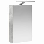 vidaXL Armoire Miroir de Salle de Bain Gris béton 30 x 10 5 x 50 cm