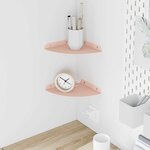 vidaXL Étagère flottante avec étagère 2 Pièces Rose 18 x 18 x 2 cm