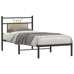vidaXL Cadre de lit sans matelas chêne sonoma 90x190 cm