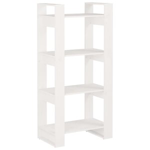 vidaXL Bibliothèque/Séparateur de pièce Blanc 60x35x125 cm Bois massif