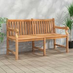 vidaXL Banc de jardin 150 cm bois de teck massif