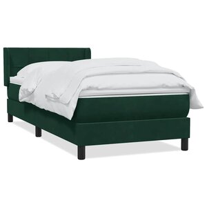 vidaXL Sommier à lattes de lit et matelas vert foncé 80x220 cm velours
