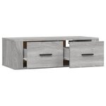 vidaXL Armoire TV suspendue Sonoma gris 80x36x25 cm Bois d'ingénierie