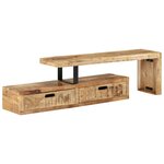 vidaXL Meuble TV (118-200) x 30 x 40 cm en bois massif de manguier