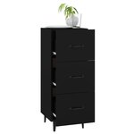 vidaXL Buffet Noir 34 5x34x90 cm Bois d'ingénierie