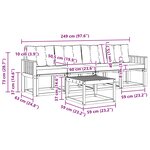 vidaXL Ensemble de canapés d'extérieur 5 Pièces Blanc et Beige