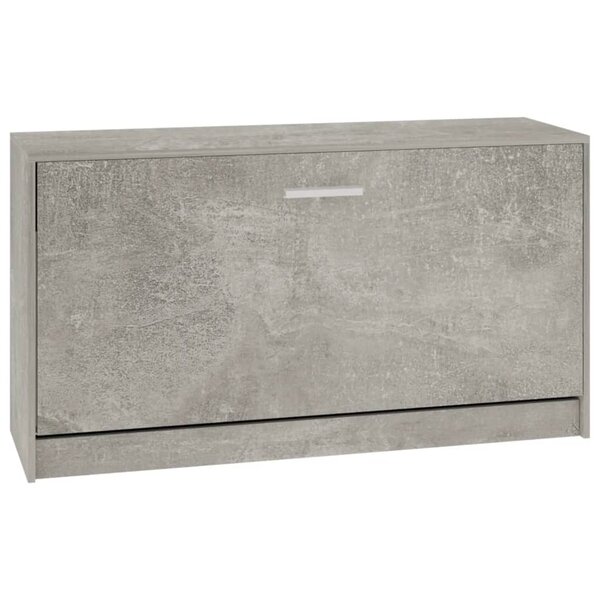 vidaXL Banc à chaussures Gris béton 80x24x45 cm Bois d'ingénierie