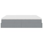 VidaXL Cadre de lit ottoman et matelas gris clair 200x200cm tissu