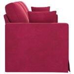 vidaXL Canapé Bordeaux 198 x 78 x 80 cm Velours