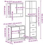 vidaXL Ensemble de meubles de salle de bain 3 Pièces chêne sonoma