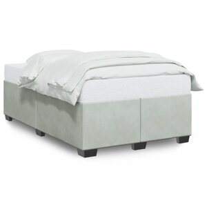 vidaXL Cadre de lit sans matelas gris clair 120x190 cm velours