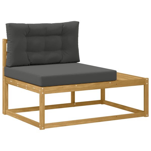 vidaXL Canapé d'extérieur en bout Blanc 115 x 83 x 73 cm Polyester