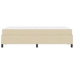 vidaXL Lit à ressorts Crème 120 x 190 cm tissu