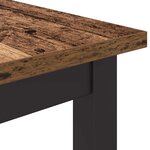 vidaXL table Bois ancien 100 x 50 x 76 5 cm Bois d'ingénierie et acier