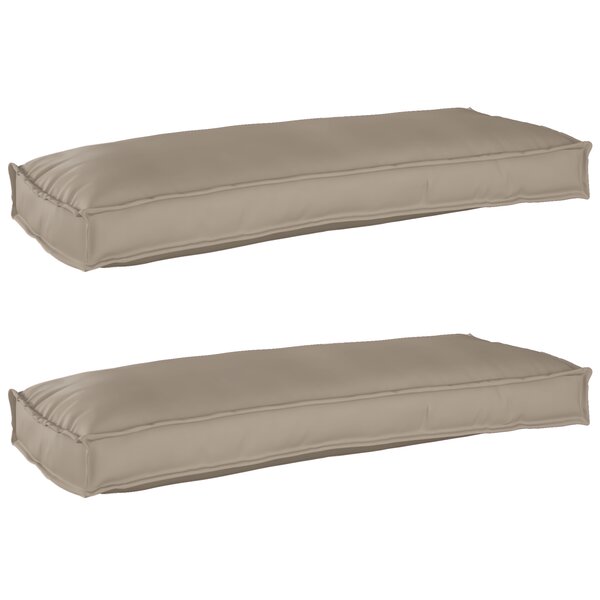 vidaXL Set de coussins de palette 2 Pièces Taupe 100 x 40 x 8 cm