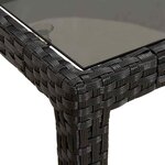 vidaXL Table de jardin pour repas Noir pur 250 x 100 x 75 cm