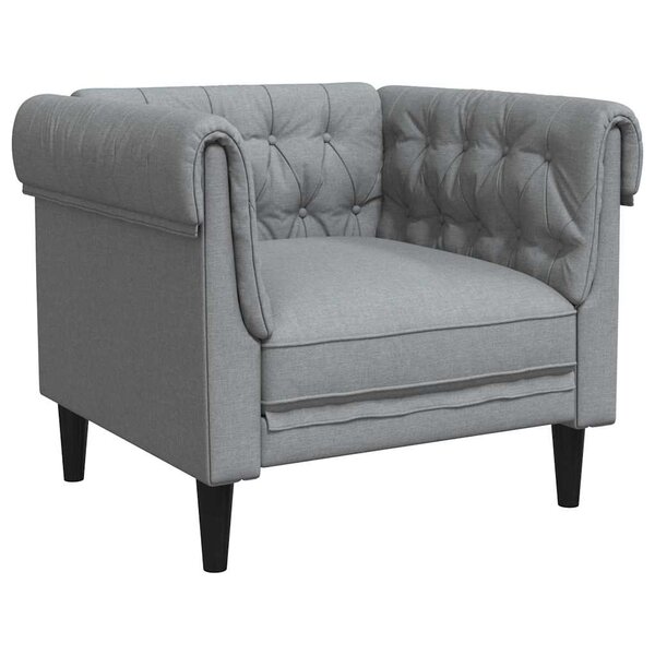 vidaXL Canapé Gris clair 78 5 x 74 5 x 74 5 cm Polyester