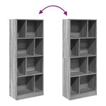 vidaXL Bibliothèque sonoma gris 57x28 5x141 cm bois d'ingénierie