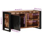 vidaXL Meuble TV 80x30x40 cm bois de récupération massif