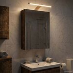 vidaXL Armoire Miroir de Salle de Bain Chêne fumé 30 x 10 5 x 50 cm