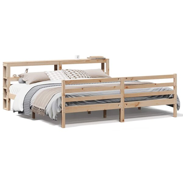vidaXL Cadre de lit sans matelas 200x200 cm bois massif de pin