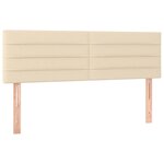 vidaXL Sommier à lattes de lit avec matelas LED Crème 140x190 cm Tissu