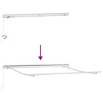 vidaXL Auvent Rayé Vert et blanc 3 x 2 5 m Polyester et métal
