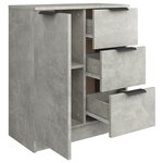 vidaXL Buffet Gris béton 60x30x70 cm Bois d'ingénierie