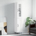 vidaXL Buffet haut Blanc 34 5x34x180 cm Bois d'ingénierie