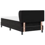 Lit avec sommier tapissier vidaXL et matelas noir 100x200 cm en velours