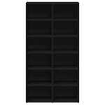 vidaXL Étagère à chaussures chêne noir 54x34x100 5 cm bois ingénierie