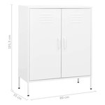vidaXL Armoire de rangement Blanc 80x35x101 5 cm Acier