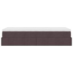vidaXL Cadre de lit ottoman avec matelas marron foncé 100x200 cm tissu