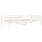 vidaXL Cadre de lit avec toit sans matelas blanc 80x200 cm