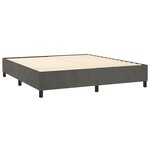 vidaXL Sommier à lattes de lit matelas et LED Gris foncé 180x200 cm