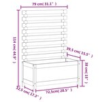 vidaXL Jardinière avec support 79x39 5x114 cm bois massif douglas