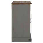 vidaXL Buffet HALDEN 2 portes coulissantes gris 112x40x80 cm