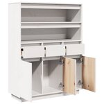 vidaXL Buffet haut blanc 89x34x116 5 cm bois massif de pin