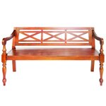 Banc banquette batavia 123 x 50 x 81 cm bois d'acajou massif marron foncé 02_0010923