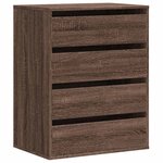 vidaXL Commode d'angle chêne marron 60x41x76 cm bois d'ingénierie