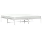 vidaXL Cadre de lit métal sans matelas blanc 183x213 cm