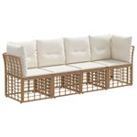 vidaXL Ensemble de canapés d'extérieur Naturel Polyester