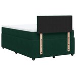 vidaXL Sommier à lattes de lit et matelas Vert foncé 120x200cm Velours