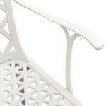vidaXL Ensemble de bistro 5 Pièces Aluminium coulé Blanc