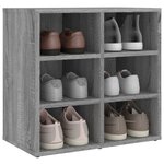 vidaXL Armoires à chaussures 2 Pièces Sonoma gris 52 5x30x50 cm