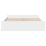 vidaXL Cadre de lit avec tiroirs sans matelas blanc 200x200 cm